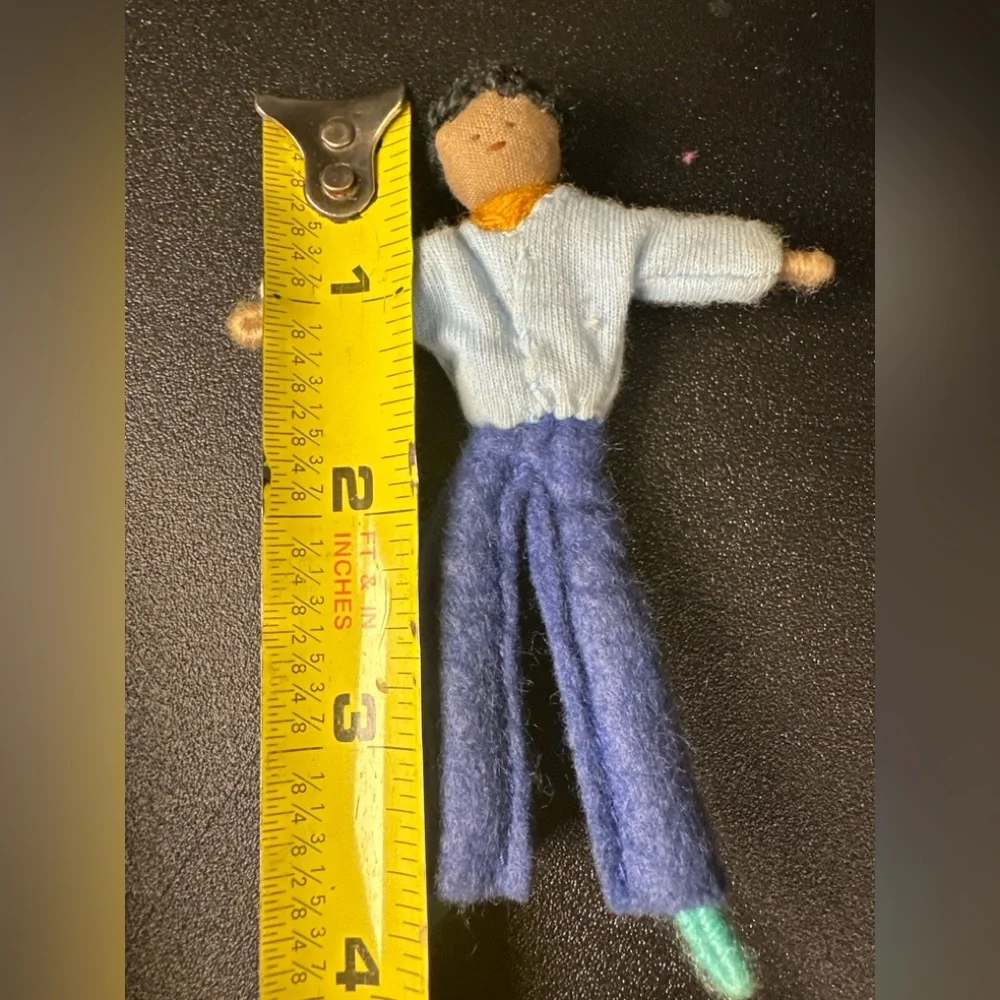 Vintage Handmade‎ Bendy Dollhouse Doll 4